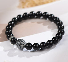 Load image into Gallery viewer, Natural Obsidian Crystal Bracelet: Stone of Protection &amp; Transformation