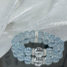 Load image into Gallery viewer, Aquamarine Crystal Bracelet: Stone of Serenity &amp; Courage