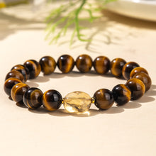 Load image into Gallery viewer, Tiger's Eye Crystal Bracelet: Stone of Courage &amp; Protection
