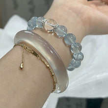 Load image into Gallery viewer, Aquamarine Crystal Bracelet: Stone of Serenity &amp; Courage