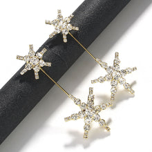 Load image into Gallery viewer, Shiny Crystal Earrings Snow Flakes Style