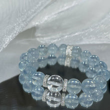 Load image into Gallery viewer, Aquamarine Crystal Bracelet: Stone of Serenity &amp; Courage