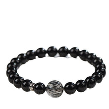 Load image into Gallery viewer, Natural Obsidian Crystal Bracelet: Stone of Protection &amp; Transformation