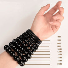 Load image into Gallery viewer, Cosmic Guardian Crystal Bracelet: Harmony in Shadow &amp; Light (Silver Sheen Obsidian, Clear Quartz, Black Rutilated Quartz, Smoky Quartz)