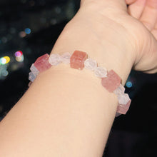 Load image into Gallery viewer, Blossom Harmony Crystal Bracelet: Rose Quartz &amp; Strawberry Quartz Dual Stones of Love &amp; Joyful Attraction