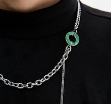 Load image into Gallery viewer, Unisex Designer Geometric Stainless Steel Jade Necklace