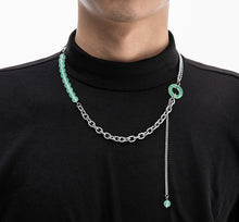 Load image into Gallery viewer, Unisex Designer Geometric Stainless Steel Jade Necklace