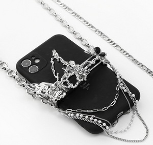 H3LL NO niche designer style butterfly phone case crossbody chain bag