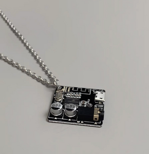 H3LL NO Cyberpunk mechanical style pendant necklace unisex men women