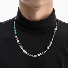 Load image into Gallery viewer, Original design pearl round bead titanium steel chain necklace