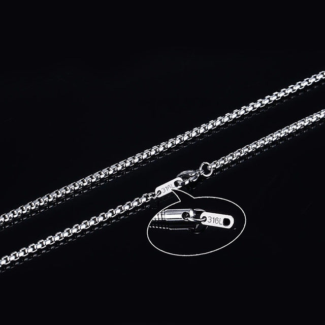 3mm Men's Stainless Steel Thick Golden Link Chain Necklace