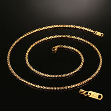 Load image into Gallery viewer, 3mm Men&#39;s Stainless Steel Thick Golden Link Chain Necklace