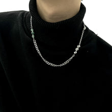 Load image into Gallery viewer, Original design pearl round bead titanium steel chain necklace