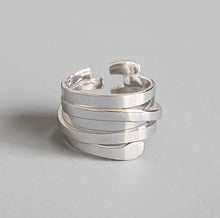 Load image into Gallery viewer, Unisex 100% S925 Sterling Silver Layers Ring