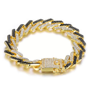 Mens Bling Rhinestone Crystal Chain Bracelet