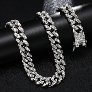 Hip Hop 13MM Rhinestones Men Chain Necklace