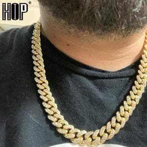 Hip Hop 13MM Rhinestones Men Chain Necklace