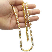 Load image into Gallery viewer, Rhinestone Choker Bling Crystal Tennis Chain Necklace Men Jewellery