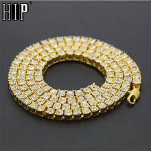 Load image into Gallery viewer, Rhinestone Choker Bling Crystal Tennis Chain Necklace Men Jewellery