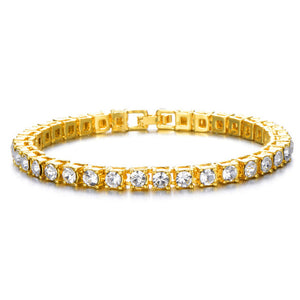 Hip Hop Bling Iced Out Diamond Crystal Bracelet Tennis Chain