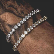 Load image into Gallery viewer, Hip Hop Bling Iced Out Diamond Crystal Bracelet Tennis Chain