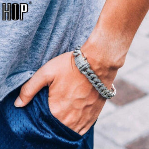 Hip Hop Men's Crystal Chain Bracelet