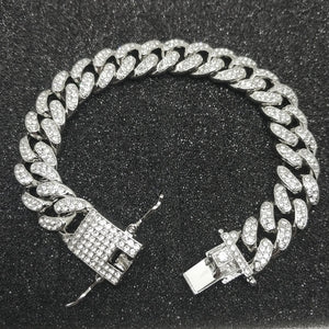 Hip Hop AAA Crystal Men's Bracelet Link Chain Bracelet