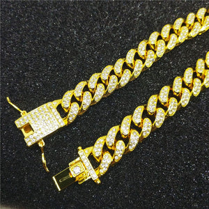 Hip Hop Mens Tennis Cuban Chain Bracelet