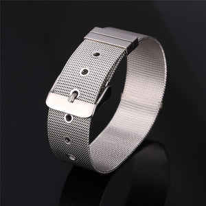 Unisex Wide Adjustable Stainless Steel  Bracelets & Bangles