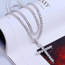 Load image into Gallery viewer, Mark Wahlberg HIP Hop Bling Cross Pendant Necklace Men