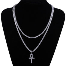 Load image into Gallery viewer, Mark Wahlberg HIP Hop Bling Cross Pendant Necklace Men