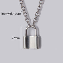 Load image into Gallery viewer, Unisex Jewellery Gold STAINLESS STEEL lock necklace padlock