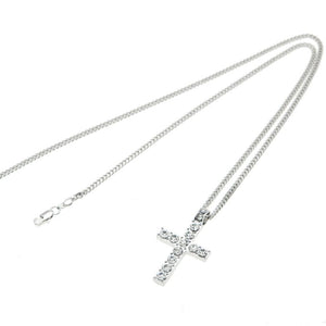 Hip Hop Bling Rhinestone Crystal Cross Pendant Necklace