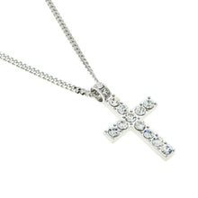 Load image into Gallery viewer, Hip Hop Bling Rhinestone Crystal Cross Pendant Necklace