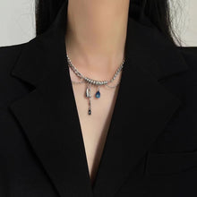 Load image into Gallery viewer, H3LL NO Cool spice girl wind blue water drop necklace female