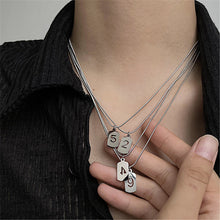 Load image into Gallery viewer, H3LL NO lucky number necklace silver and gold color square shape neck chain women&#39;s female jewelry