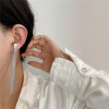 Load image into Gallery viewer, H3LL NO niche design chic Style Long Chain Tassel Earrings Women&#39;s fashionable Ear clip