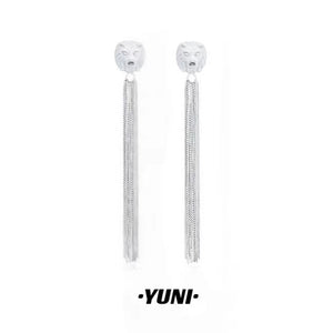 White Lion tassel earrings earrings for women niche design sweet cool ins simple with female dope