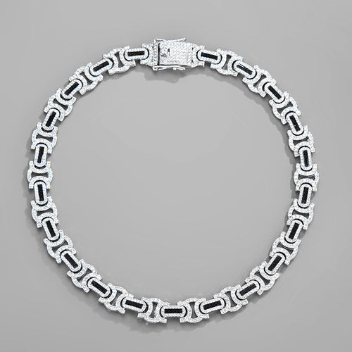 H3LL NO The Byzantine Cuban Chain iced out necklace Unisex men