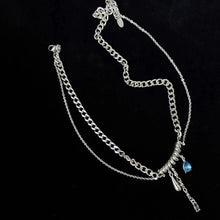 Load image into Gallery viewer, H3LL NO Cool spice girl wind blue water drop necklace female