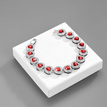 Load image into Gallery viewer, H3LL NO heart shape crystals bracelet chain hip hop unisex men women