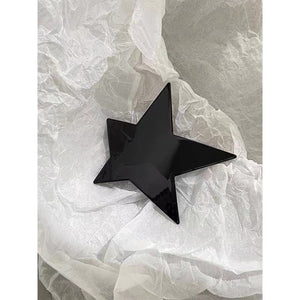 H3LL NO niche cool design spice girl YK2 super cool women's fashionable black irregular star spring hair clip hairpin female