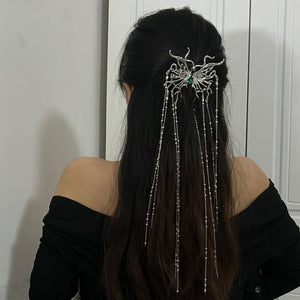 H3LL NO Butterfly tassel clip headgear hairpin female niche design high-end hair accessories