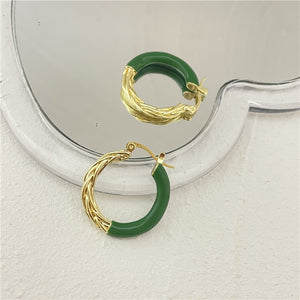 H3LL NO trendy chic vibe earrings female fashion Joker earrings circle jewelry