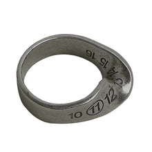 Load image into Gallery viewer, H3LL NO Margiela style Mobius unisex silver color ring, engraved number, men women&#39;s jewelry