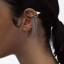 Load image into Gallery viewer, H3LL NO unisex geometry retro personality Rhinestone earrings no ear hole ear bone clip ear clip female