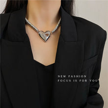 Load image into Gallery viewer, H3LL NO celebrity hip-hop personality cold wind fashion love metal necklace unisex male female clavicle chain