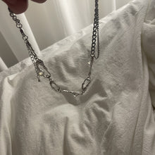 Load image into Gallery viewer, H3LL NO  women&#39;s moonlight stone chain necklace in silver color