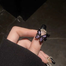 Load image into Gallery viewer, H3LL NO  butterfly Cuba chain ring fashionable sexy black color ring female women&#39;s accessory