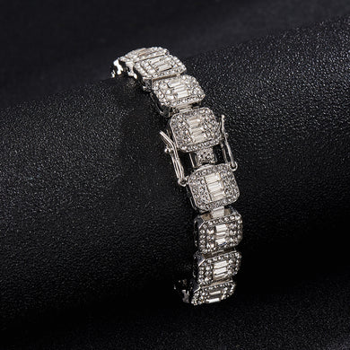 H3LL NO iced out Rock sugar chain bracelet 12mm unisex men